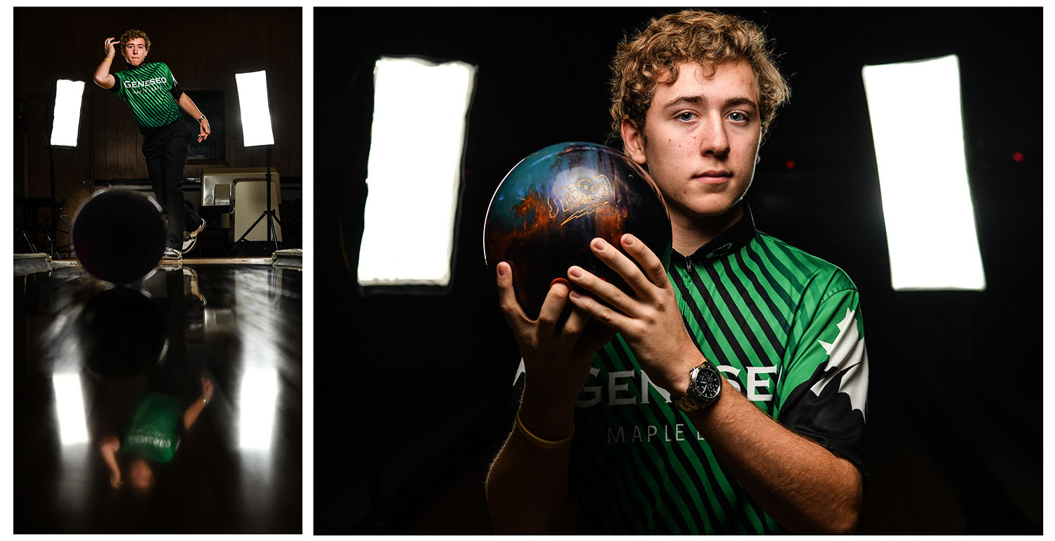 Geneseo bowler Sebastian Einfeldt is the Dispatch/Argus Metro Pacesetter for November 22, 2018.  (Todd Mizener - Dispatch/Argus) 