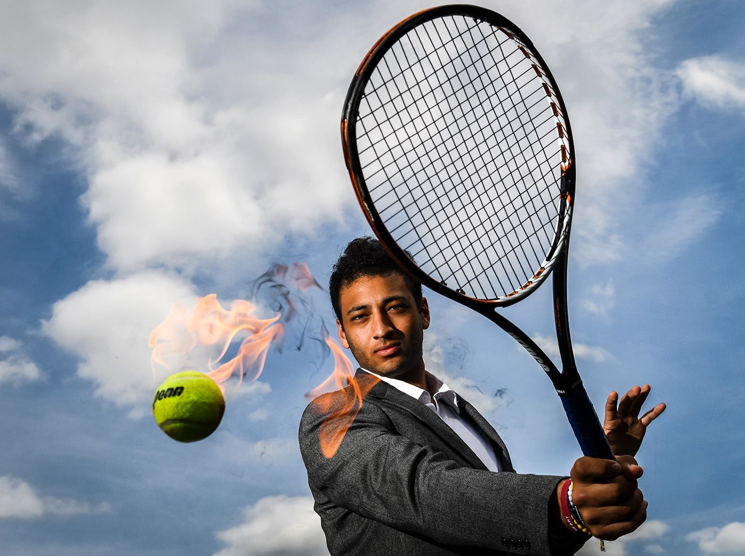Moline’s Shaddy Khalafallah. The dapper senior tennis player finished ninth in No. 1 singles at the Tom Pitchford Invitational, also known as "mini-state", in Arlington Heights over the weekend. His only loss in the tournament was to top-seeded Jack Randall of Lockport, who won the tournament.  (Todd Mizener - Dispatch/Argus) 